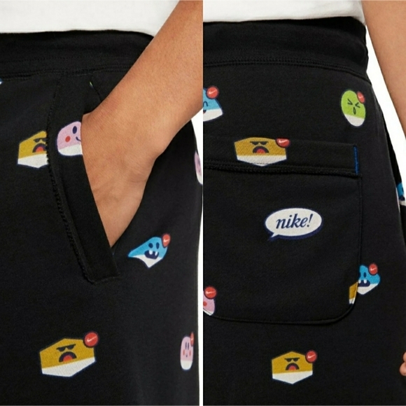NIKE Sportswear AOP Moji Alumni Shorts  Black Emoji Air Max Loose Fit Men's - Picture 12 of 13